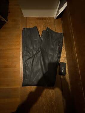 Zara Basic Collection Faux Leather Pants Black Size M